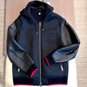 Men’s Burberry Lambskin Sleeve Neoprene jacket